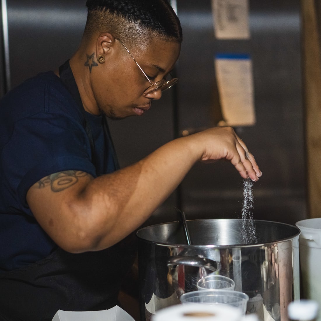 Chef Jay cooking at Mouthfeel